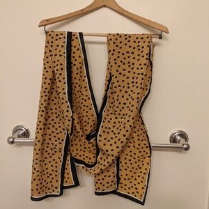 Burnt Orange Cheetah Print Silky Scarf